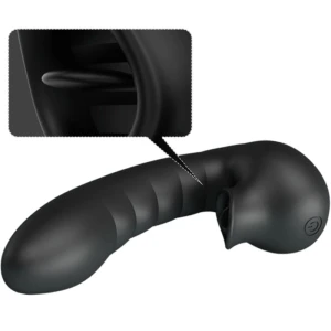 PRETTY LOVE - HOBGOBLIN VIBRATING FINGER CASE 12 VIBRAÃÃES + ESTIMULADOR DE CLITÃRIS PRETO